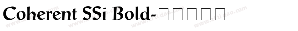 Coherent SSi Bold字体转换